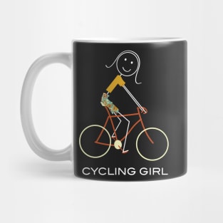 Funny Womens Cycling Design Mug